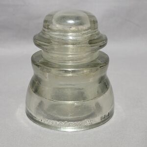 Vtg Armstrong's Electric Insulator 16 50 DP1 Clear Glass Made In USA